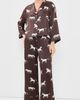 Petite Plume Petite Plume Silk Celine Pajama Set Brown - 2