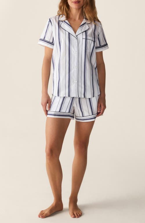 Petite Plume Petite Plume Stripe Cotton Poplin Short Pajamas