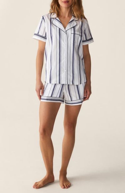 Petite Plume Petite Plume Stripe Cotton Poplin Short Pajamas