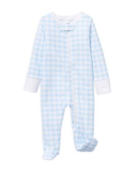 Petite Plume Petite Plume Unisex Gingham Romper Footie