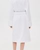 Petite Plume Petite Plume Unisex Luxe Terry Robe in White with Navy Piping White - 3