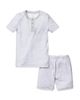 Petite Plume Petite Plume Unisex Pima Cotton Striped Short Set - 1