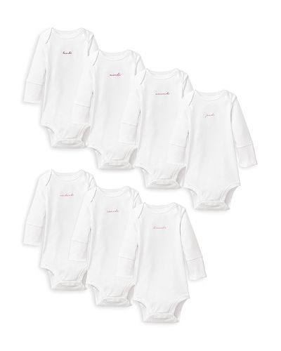 Petite Plume Petite Plume Unisex Pima French Lessons Long Sleeved Bodysuits, 7 Pack