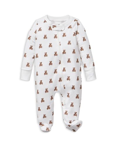 Petite Plume Petite Plume Unisex Pima Teddy Tales Footie