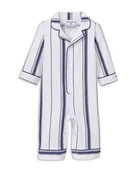 Petite Plume Petite Plume Unisex Twill Parlor Striped Classic Romper