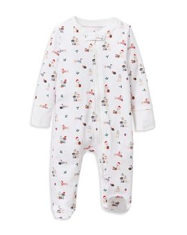 Petite Plume Petite Plume Unisex Woof de Noel Cotton Romper Footie