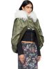 Petra Fagerstrom Petra Fagerstrom Khaki Jacquard Bomber Cape - 2