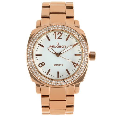 Peugeot Peugeot Boyfriend Round Crystal Bracelet Watch- 40MM