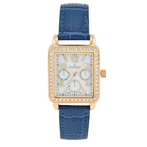 Peugeot Peugeot European Crystal Square Tank Watch- 35x30MM