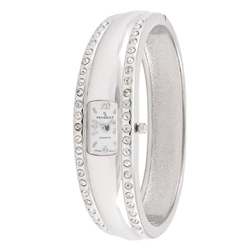 Peugeot Peugeot Fashion Crystal Accented Cuff Bangle- 18MM