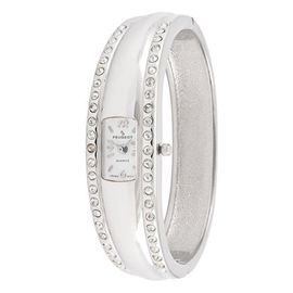 Peugeot Peugeot Fashion Crystal Accented Cuff Bangle- 18MM