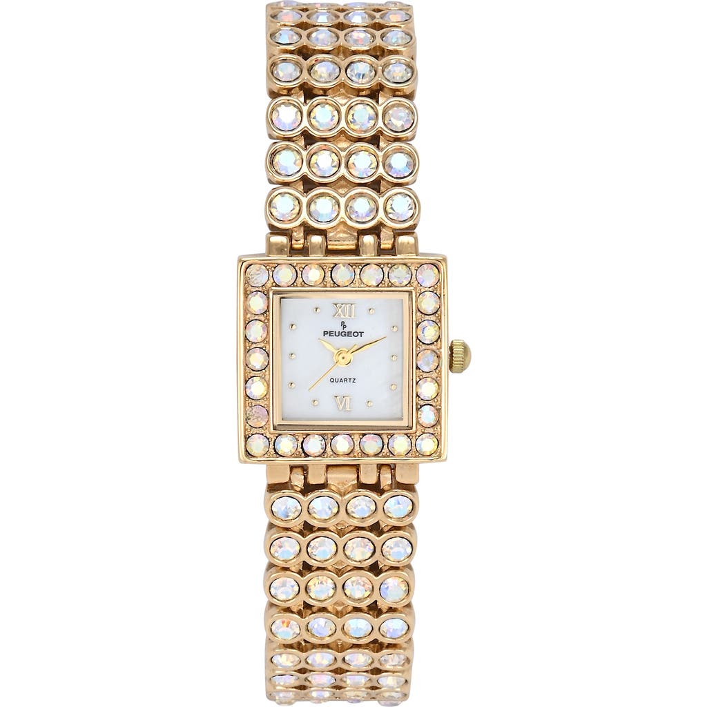 Peugeot Peugeot Jeweled Swarovski Strands Bracelet Watch- 22MM