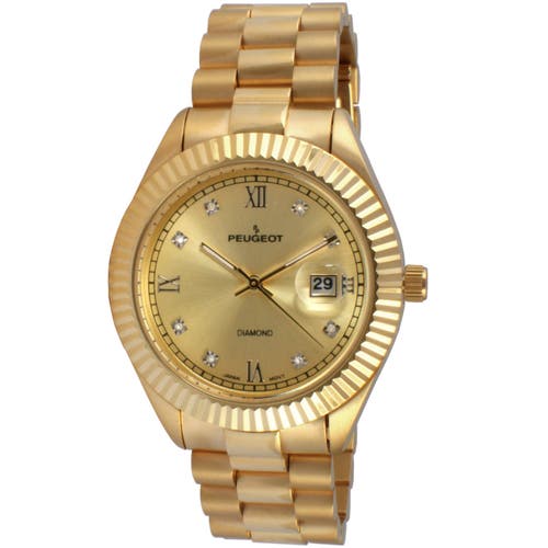 Peugeot Peugeot Luxury Fluted Bezel, Genuine Diamond Bracelet Watch - 40MM