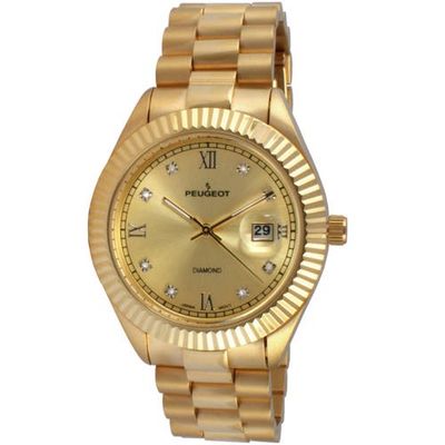 Peugeot Peugeot Luxury Fluted Bezel, Genuine Diamond Bracelet Watch - 40MM