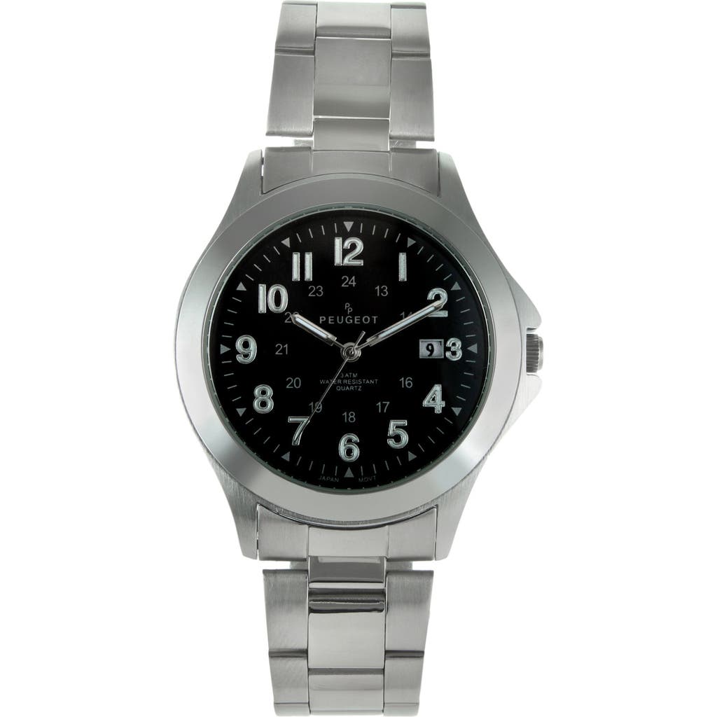 Peugeot Peugeot Military Round Dial Calendar Bracelet Watch - 40MM