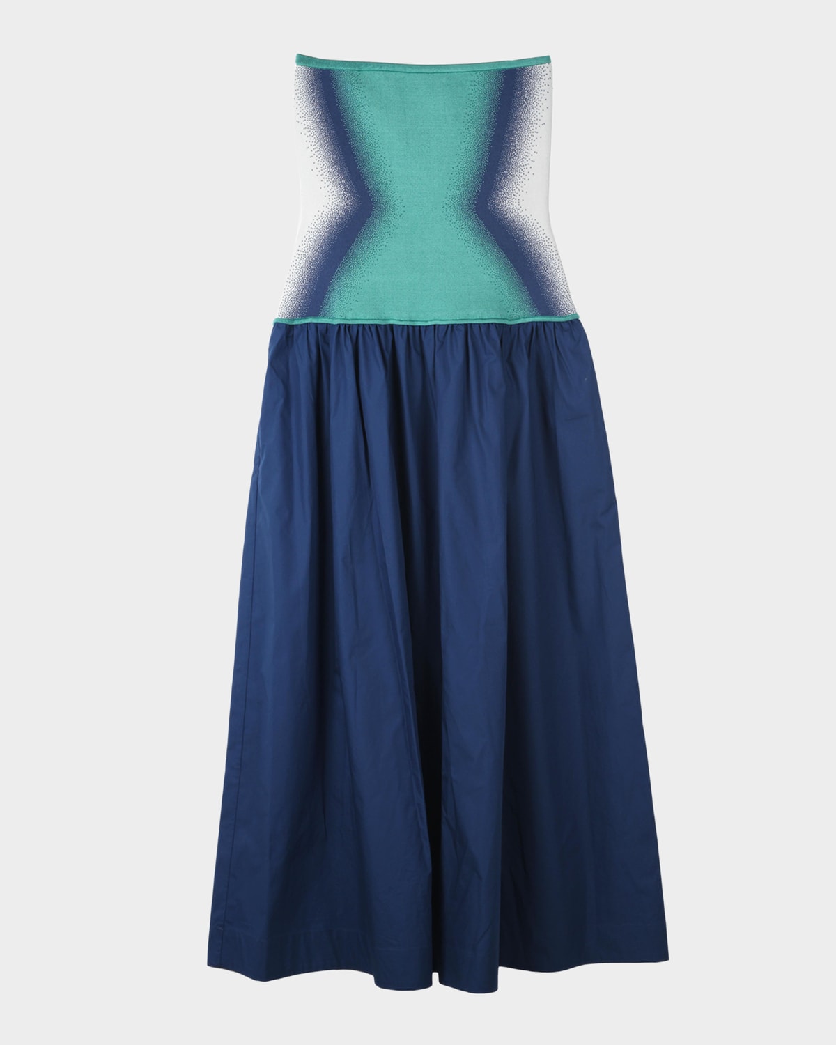 PH5 Almond Strapless Mixed-Media Maxi Dress