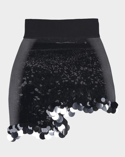 PH5 Casey Sequined Asymmetric Wavy Mini Skirt