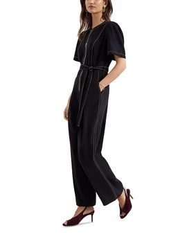 Phase Eight Phase Eight Alix Contrast Stitch Waist Tie Jumpsuit