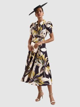 Phase Eight Phase Eight Bella Puff Sleeve Printed Shirt Dress