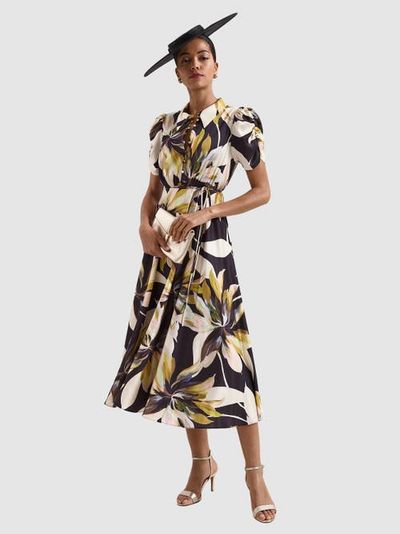 Phase Eight Phase Eight Bella Puff Sleeve Printed Shirt Dress