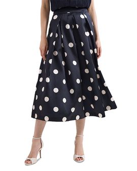 Phase Eight Phase Eight Celeste Navy Spot Print Skirt