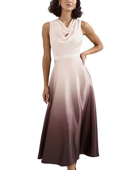 Phase Eight Phase Eight Cheryl Cowl Neck Ombre Midi Dress