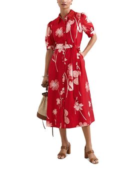 Phase Eight Phase Eight Delphine Lace Collar Belted Dress