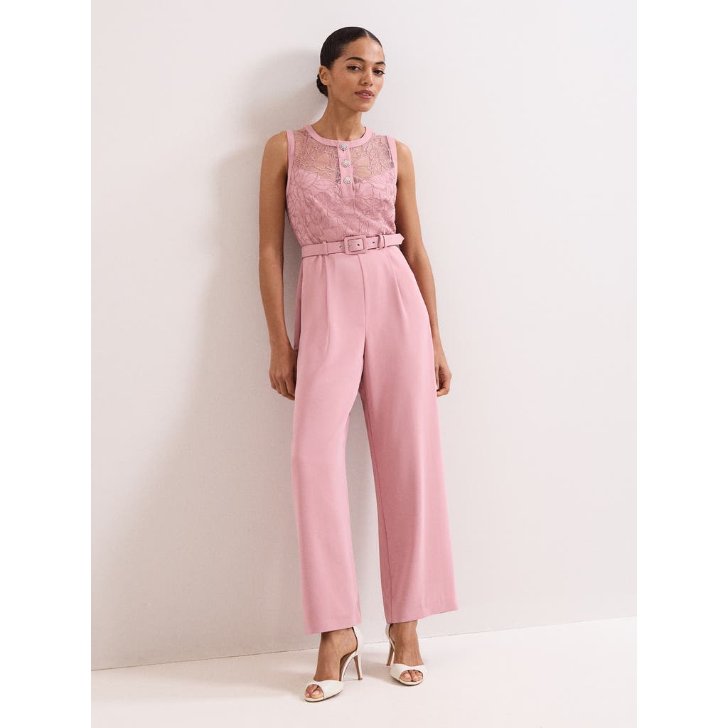 Phase Eight - Ivanna Lace Bodice Belted Jumpsuit