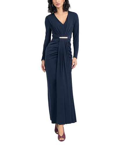 Phase Eight Phase Eight Katharine Long Sleeve Draped Hardware Maxi Dress