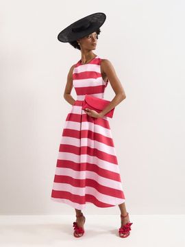 Phase Eight Phase Eight Kiria Stripe Satin Midi Dress
