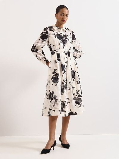 Phase Eight Phase Eight Natalie Floral Belted Shirt Dress