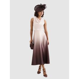 Phase Eight Phase Eight Ombre Cowl Neck Midi Dress