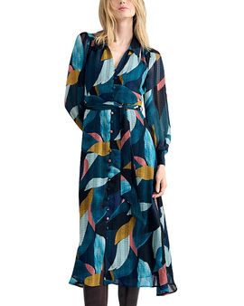 Phase Eight Phase Eight Petite Catalina Petal Abstract Print Midi Dress
