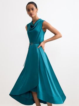 Phase Eight Phase Eight Sabrianna Cowl Neck Belted Midi Dress