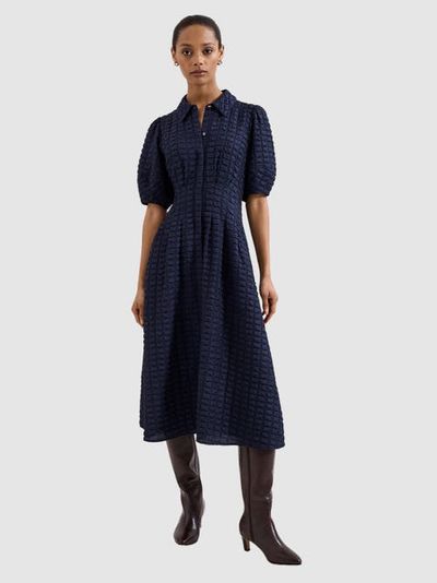 Phase Eight Phase Eight Yasmine Textured Puff Sleeve Midi Dress
