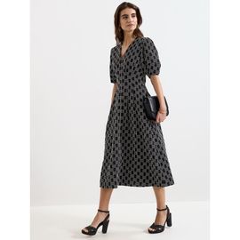 Phase Eight Phase Eight Yasmine V-Neck Printed A-Line Dress