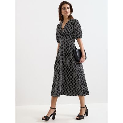 Phase Eight Phase Eight Yasmine V-Neck Printed A-Line Dress