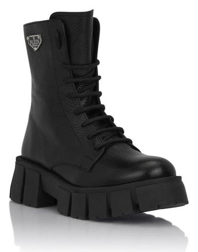 PHILIPP PLEIN PHILIPP PLEIN Army Boots Triangle Logo Women