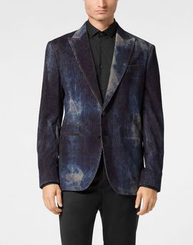 PHILIPP PLEIN PHILIPP PLEIN Bleached Velvet Blazer Gigolò Fit Men