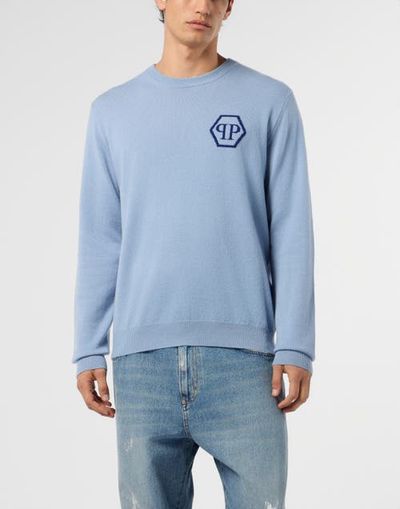 PHILIPP PLEIN PHILIPP PLEIN Cashmere Roundneck Pullover Jacquard Hexagon Men