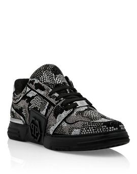 PHILIPP PLEIN PHILIPP PLEIN Crystal Royal Street Suede Lo-Top Sneakers Camouflage Unisex