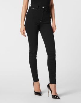 PHILIPP PLEIN PHILIPP PLEIN Crystal Skull Denim Super High Waist Jegging Women