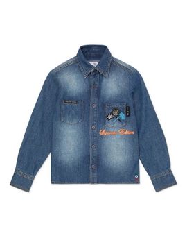 PHILIPP PLEIN PHILIPP PLEIN Denim Shirt Ls Cars Racing Boy