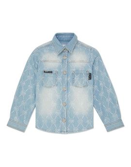 PHILIPP PLEIN PHILIPP PLEIN Denim Shirt Ls Monogram Strass Girl