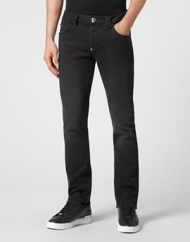 PHILIPP PLEIN PHILIPP PLEIN Denim Trousers Straight Cut Supreme Iconic Plein Basic Men