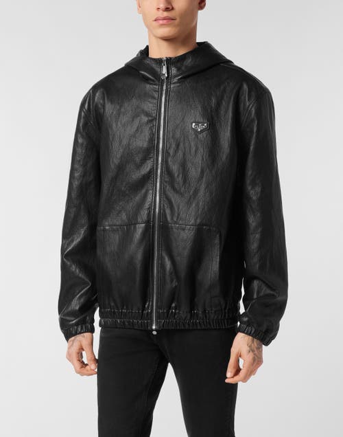 PHILIPP PLEIN PHILIPP PLEIN Eco Leather Windbreaker Men