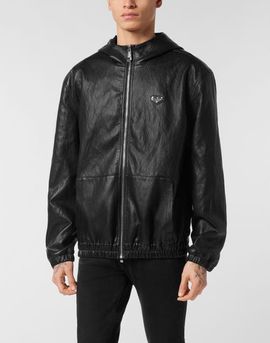 PHILIPP PLEIN PHILIPP PLEIN Eco Leather Windbreaker Men