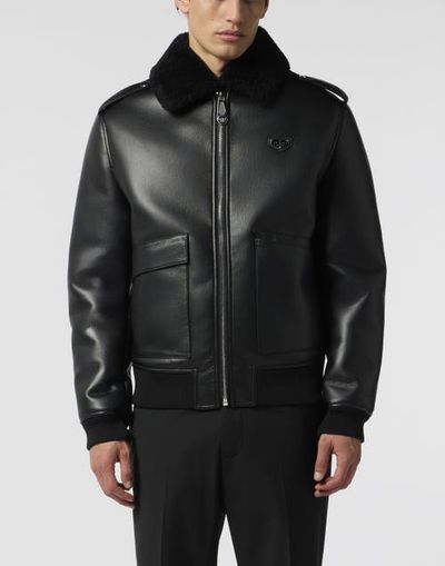 PHILIPP PLEIN PHILIPP PLEIN Eco Shearling Aviator Jacket Men