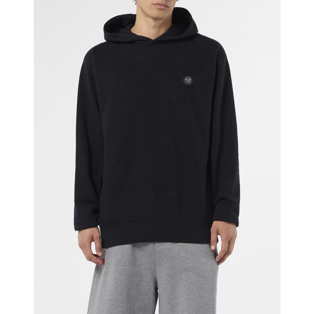 PHILIPP PLEIN PHILIPP PLEIN Embroidered Hoodie Sweatshirt Monogram Monogram Men
