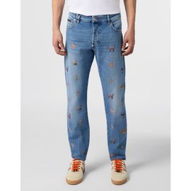 PHILIPP PLEIN PHILIPP PLEIN Embroidered Super Straight Cut Jeans Men